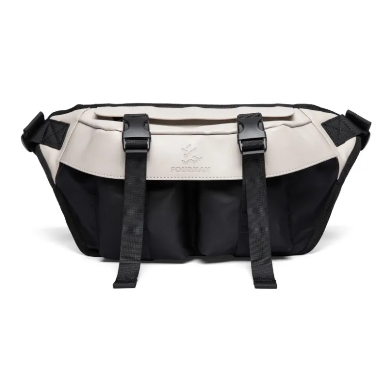 MOYYI Oxford Men's Shoulder Bag Unisex Milk Tea White/Black-1