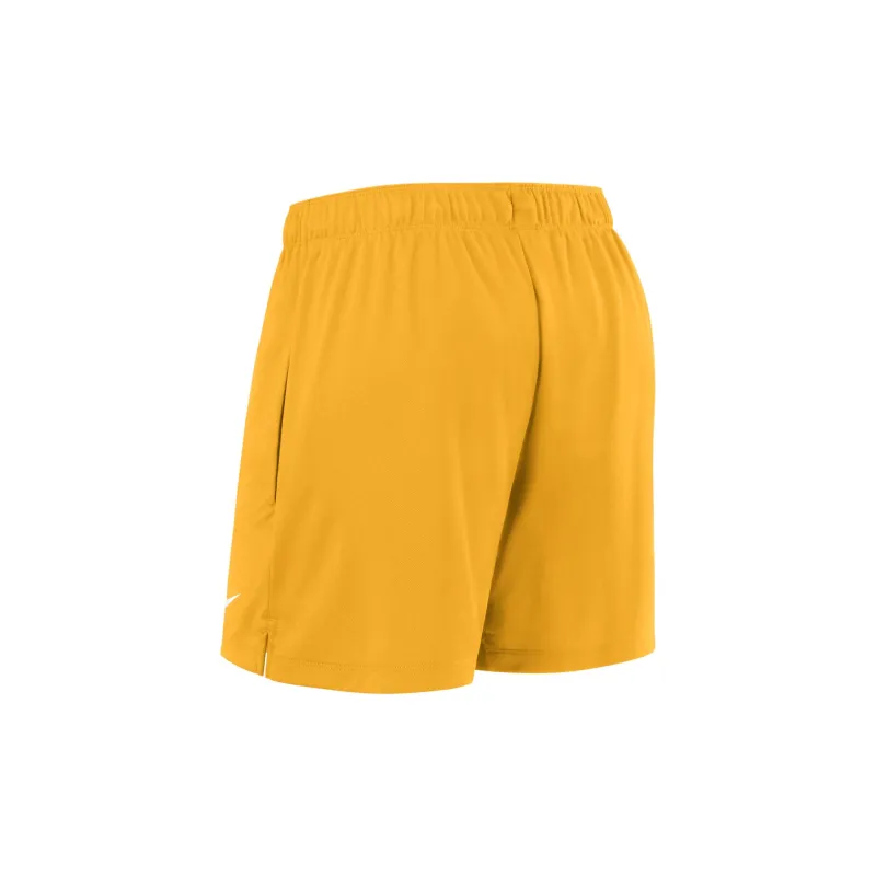 Nike Pittsburgh Pirates Authentic Collection City Connect Sports Shorts Women's Yellow-1