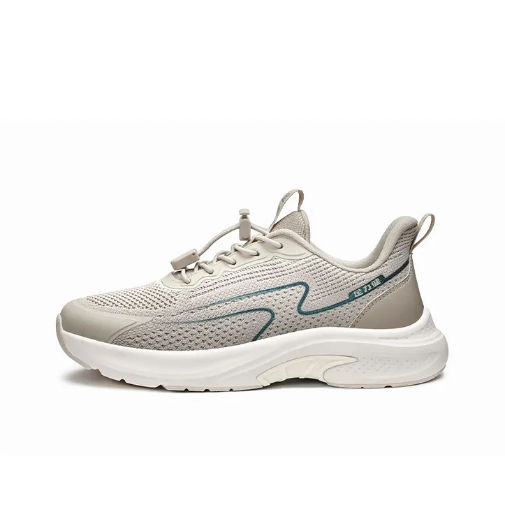 ZULIZ Breathable, Lightweight Cushioning Low Top Casual Shoes Men's Beige Brown-0