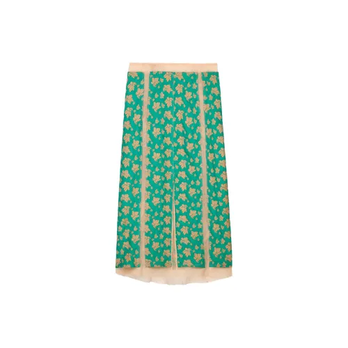 ZARA Casual Long Skirts Women's Green