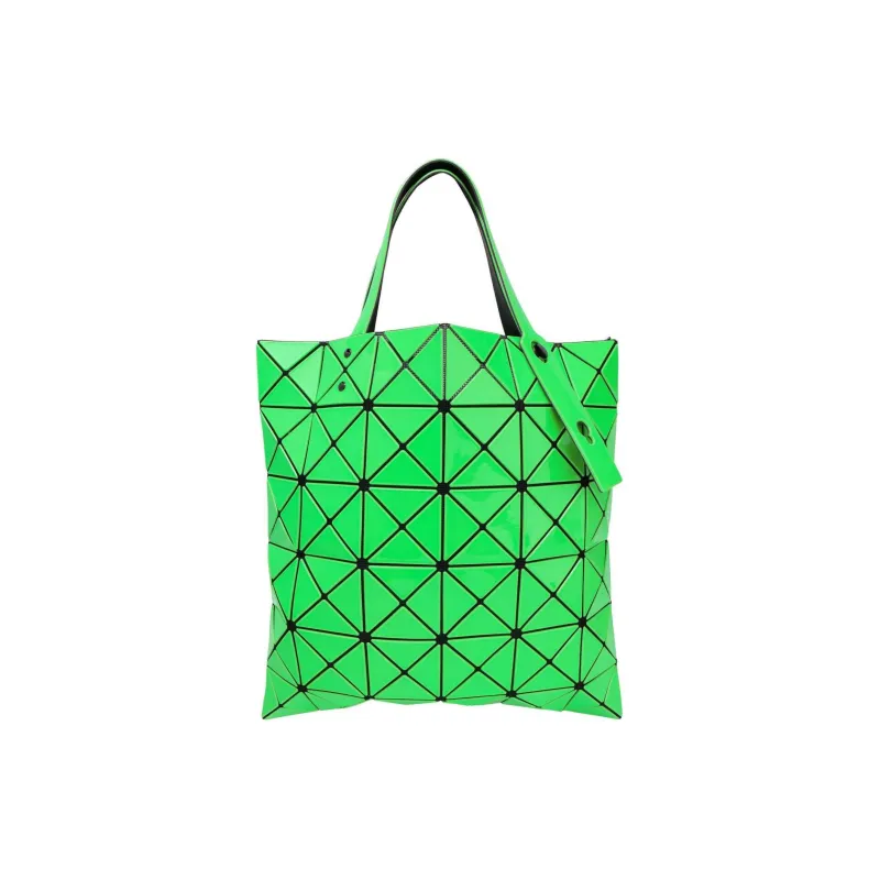 ISSEY MIYAKE Lucent Gloss Artificial Leather Tote Bag, Shopping Bag, Shoulder Bag, Handbag Women's Green-1