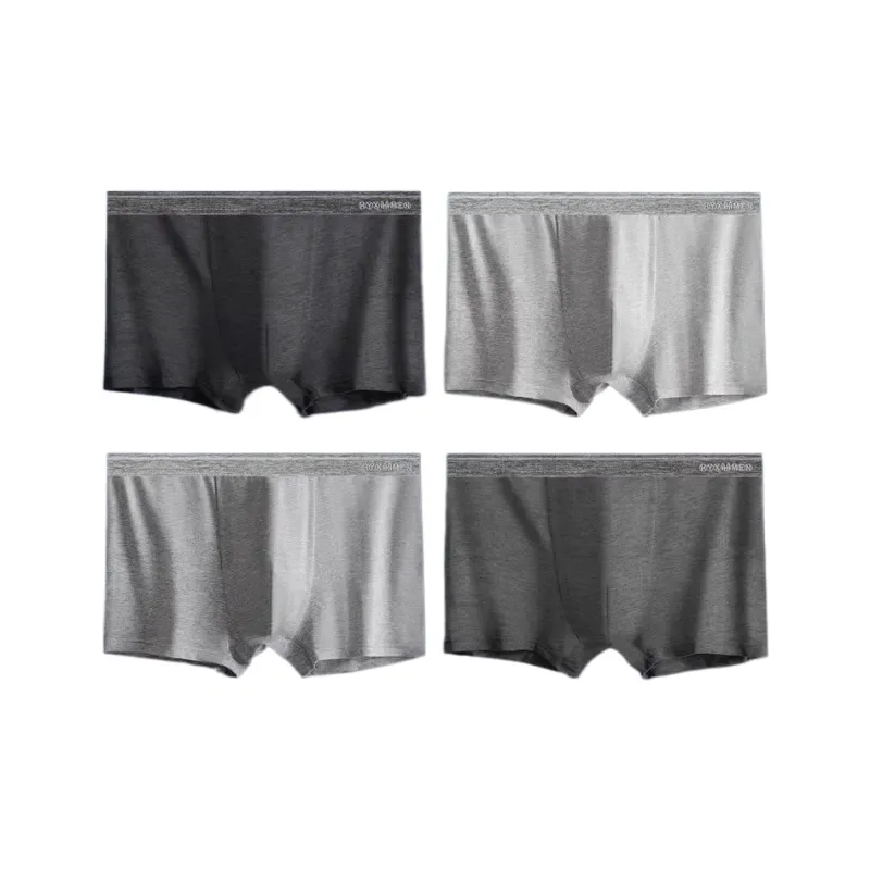 H YXIANG Underpants Men's 4 Pack Mixed Color-0