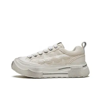 SHOOT BRAND Reprise Anti Slip Wear Resistant Low Top Canvas Shoes Unisex White