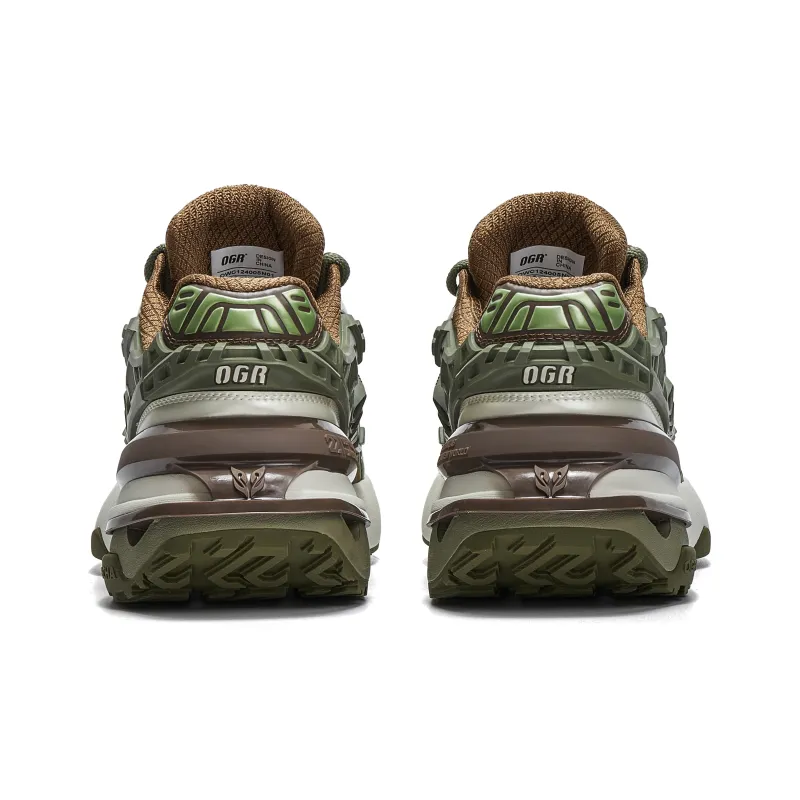 OGR Cushioning, Wear Resistant Low Top Running Shoes Unisex Brown-4