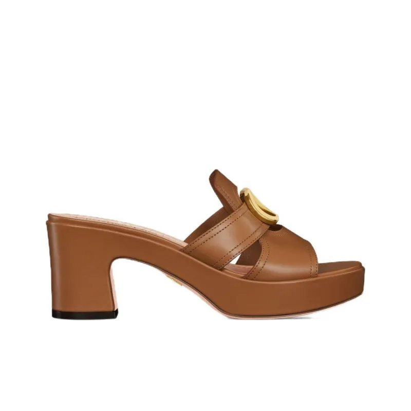 DIOR 30 Montaigne Abrasion-Resistant Slide Slippers Women's Camel-1