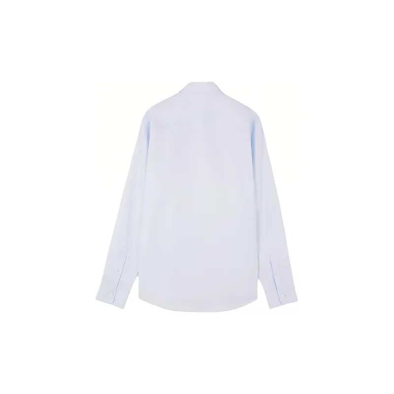 Maison Kitsune Fox Head Embroidered Long Sleeved Shirt-1