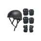 Black Blue, Seven-Piece Set Including Helmet+Protective Gear, Size S, Suitable for Weight 15-30 Lbs