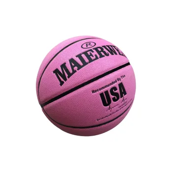 Melway Microfiber Leather Basketball Pink Size 5 Training Kids'