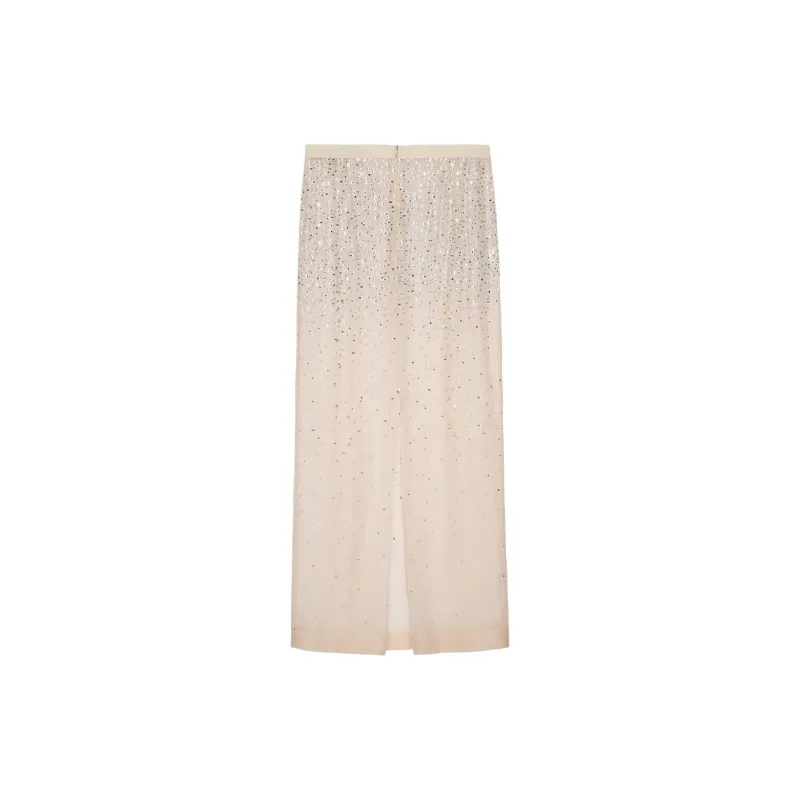 ZARA Casual Long Skirts Women's Cinnamon Skin-1