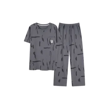 Follow The United States Pajama Set Men's Dark Gray