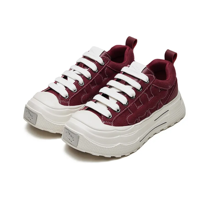 SHOOT BRAND Balance Low Top Canvas Shoes Unisex Red-5
