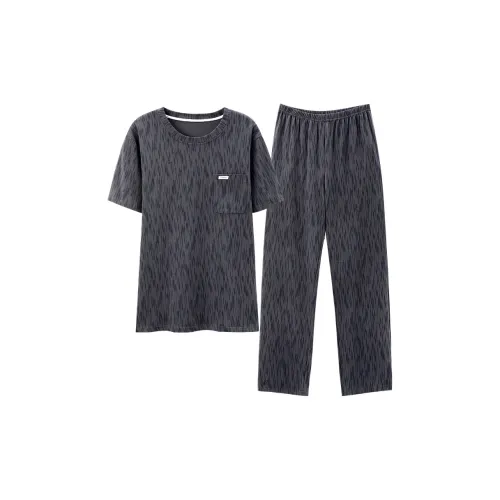Follow The United States Pajama Set Men's Dark Gray