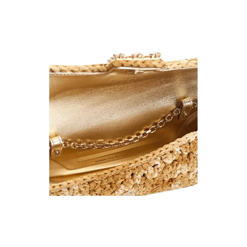 Roger Vivier Interwoven Foldover Top Shoulder Bag-3