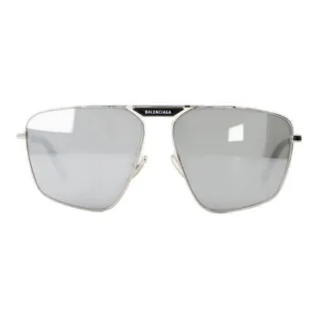 Balenciaga Metal Aviator Sunglasses Men's Silver