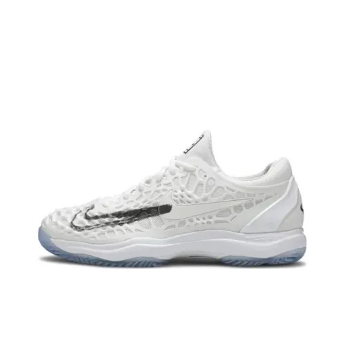 Nike Zoom Cage 3 HC Anti Slip Wear Resistant Low Top Tennis Shoes Men's White