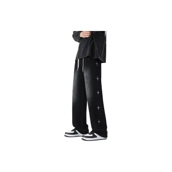 PAINT STAIN Casual Pants Unisex Black