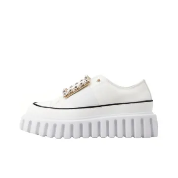 Roger Vivier Viv' Go Thick Low Top Casual Shoes Women's White