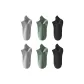 2 Black, 2 Gray, 2 Army Green