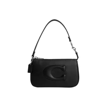 COACH Nolita Smooth Leather One Shoulder Handbags Small Size Women's Black