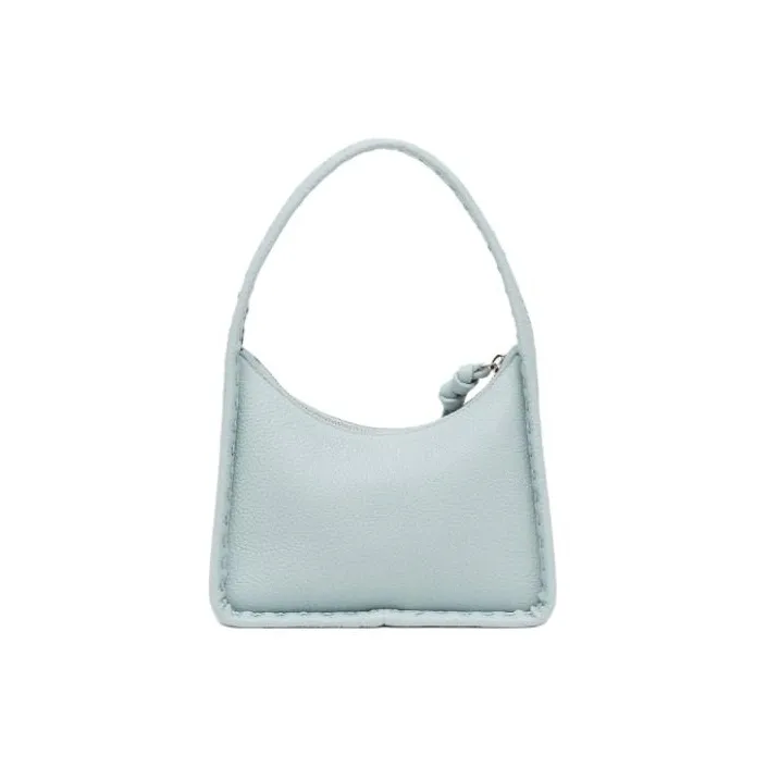 FENDI Calfskin Crescent Bag, Shoulder Bag, Handbag Mini Women's Light Blue-2