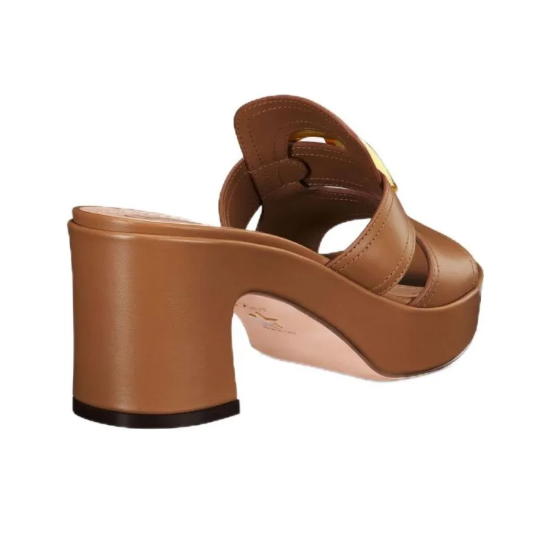 DIOR 30 Montaigne Abrasion-Resistant Slide Slippers Women's Camel-4