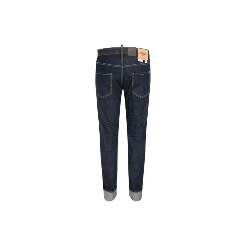 DSQUARED 2 Logo Patch Straight Leg Jeans-1