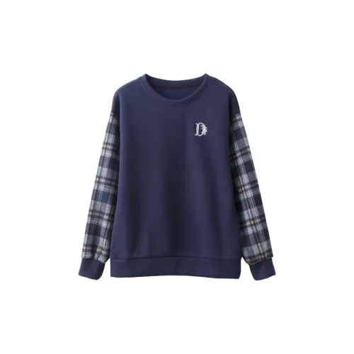 Huagaa Sweatshirts Women's Navy Blue