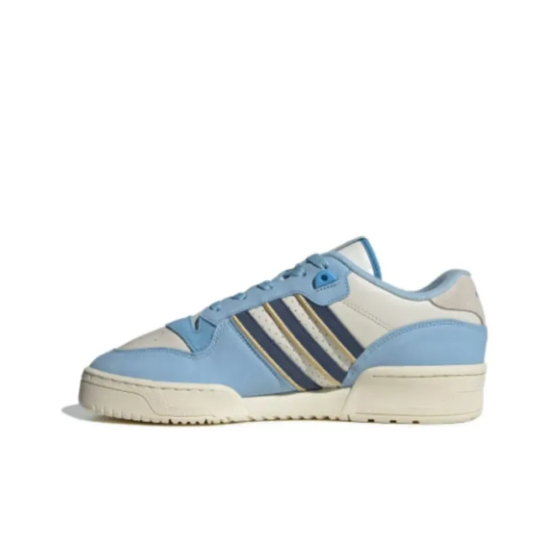 Adidas Originals Rivalry Anti Slip Wear Resistant Low Top Skateboard Shoes Unisex Blue White-0