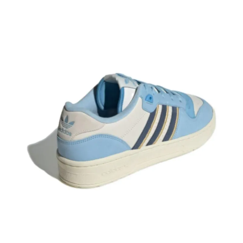 Adidas Originals Rivalry Anti Slip Wear Resistant Low Top Skateboard Shoes Unisex Blue White-3