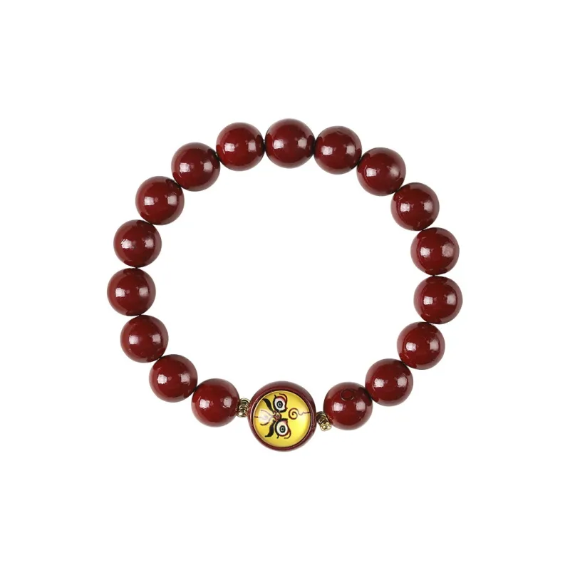 Ryukyu Cinnabar Jade Bracelets Unisex-2