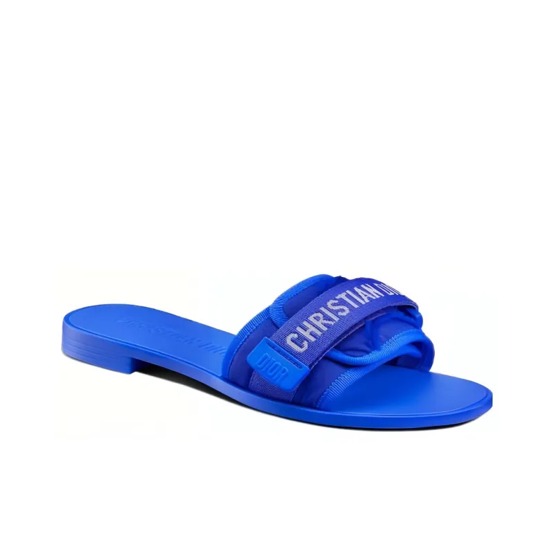 DIOR DIORevolution Slide Slippers Women's Bright Blue-3