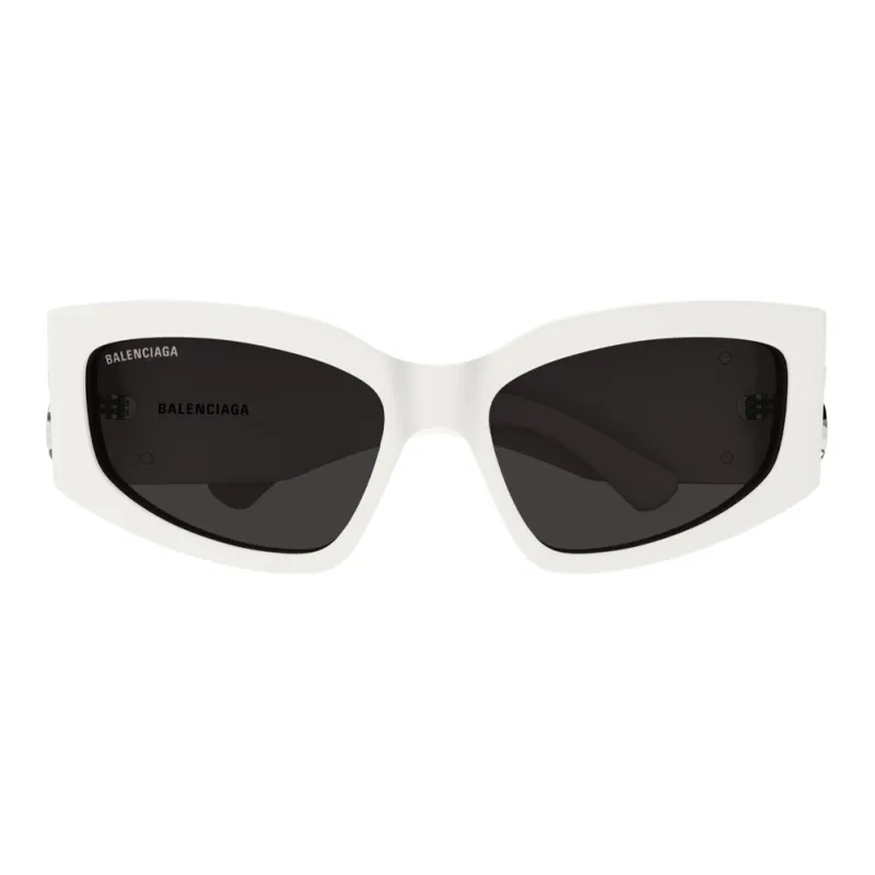 Balenciaga Recycled Acetate Irregular Shape Sunglasses Women's White-1