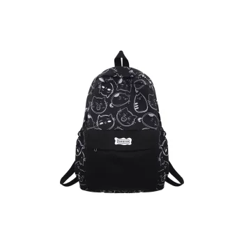 UNITE STAR Nylon Commute Large Capacity Travel Student Laptop Bag Backpack Women's Black White Orange/Black Orange