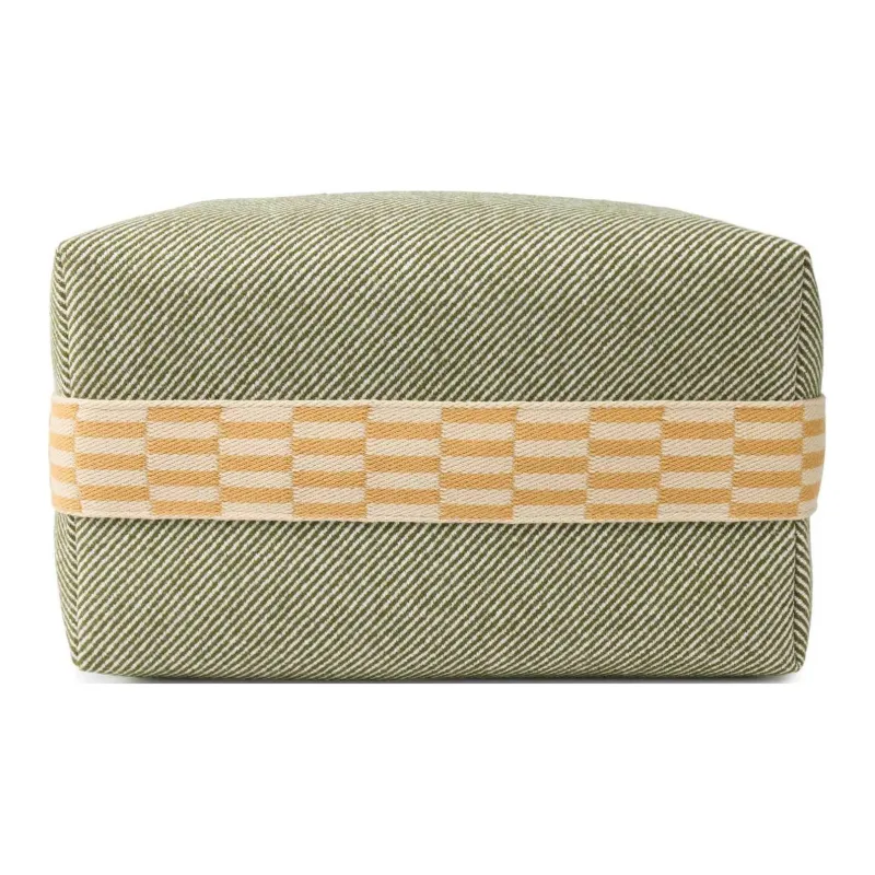 HERMES Bride a Brac Cotton Storage Bag, Toiletry Bag Large Size Unisex Forest Green-4