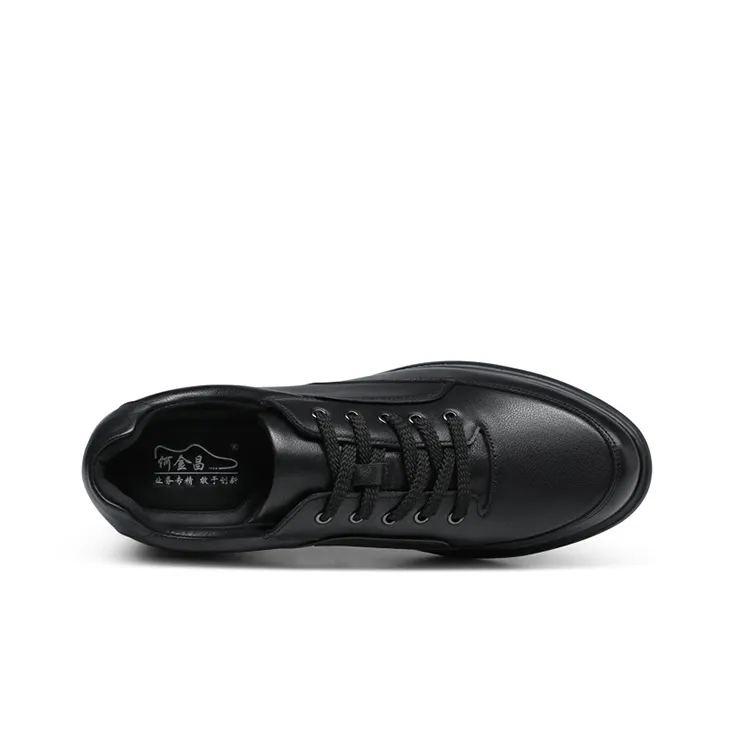 He Jinchang Casual Shoes Men Low Top Black-4