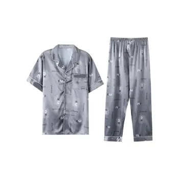 The Story Of The Flower Season Pajama Set Men's Gray
