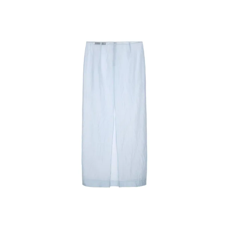 ZARA Casual Long Skirts Women's Light Blue-1