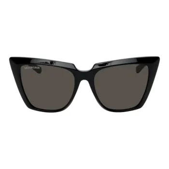 Balenciaga Acetate Irregular Shape Sunglasses Unisex Black