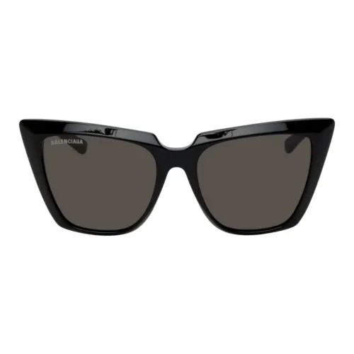Balenciaga Acetate Irregular Shape Sunglasses Unisex Black