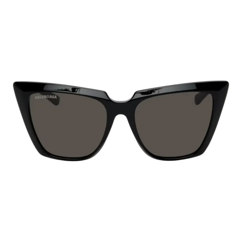 Balenciaga Acetate Irregular Shape Sunglasses Unisex Black-0
