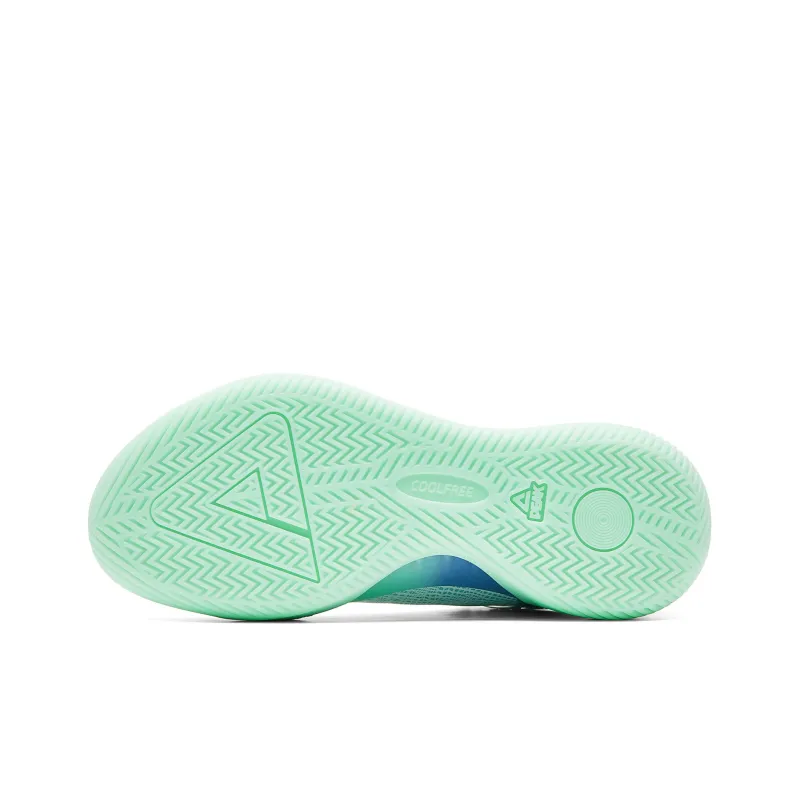 PEAK Basketball Shoes Men Low Top Baymax/Bright Green-5