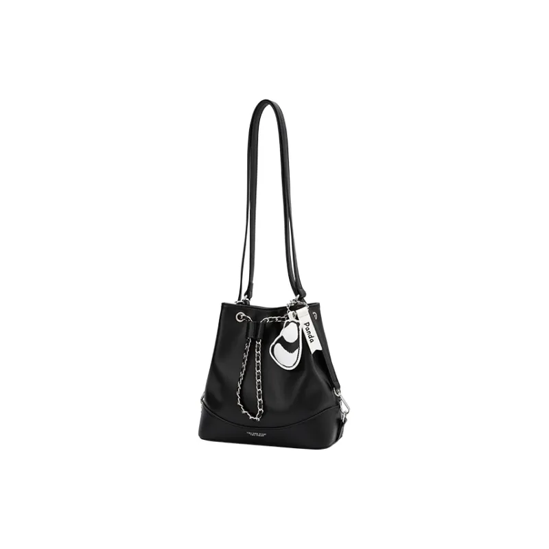 SEM/R Synthetic Leather Backpack On The Shoulder Regular Women's Ecru/Black-1