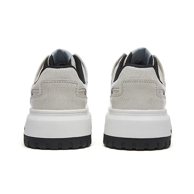 Suan Ba Hui Skateboard Shoes Women's Low Top Crackle White-4