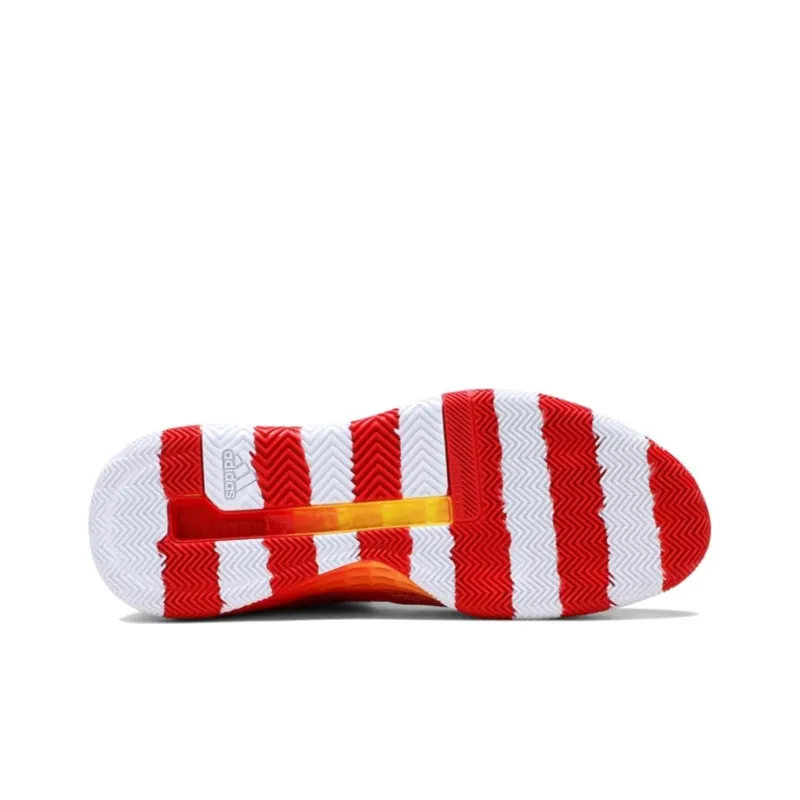Adidas N3xt L3V3L Cushioning, Slip Resistant, And Abrasion Resistant Low Top Blue Basketball Shoes Unisex Red White-4