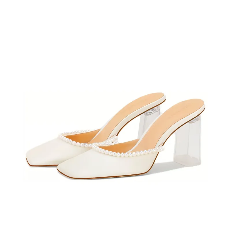 SHUDAIER Wrap-toe Slippers Women's Ecru-3