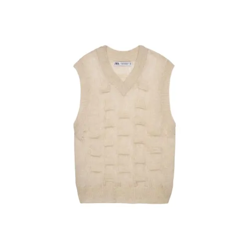 ZARA Tank Tops Men Beige