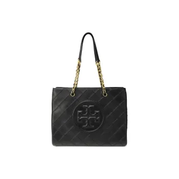 TORY BURCH Fleming Nappa Leather Tote Bag Shopping Bag Shoulder Bag Handbag Women's Black