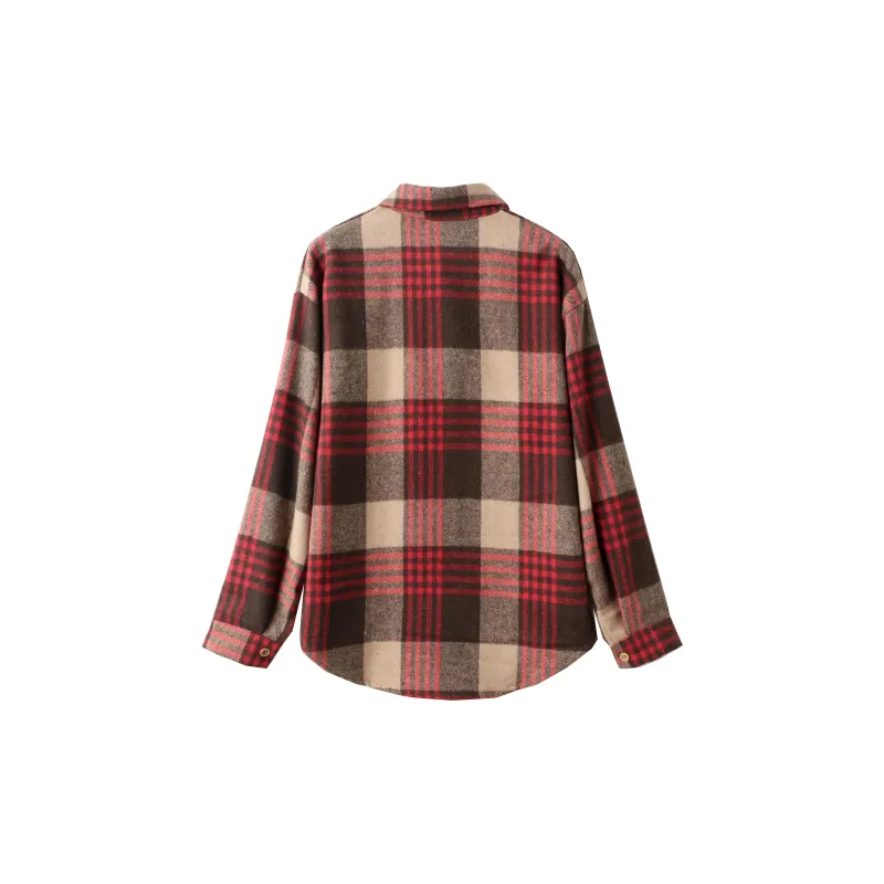 Huagaa Shirt Women's Red Stripes-1
