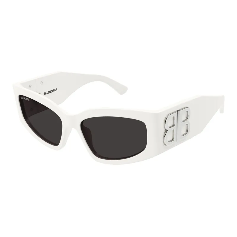 Balenciaga Recycled Acetate Irregular Shape Sunglasses Women's White-0