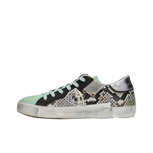 PHILIPPE MODEL Prs Stylish Skateboarding Shoes Women's Silver Green
